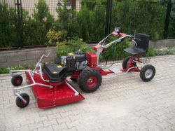 Traktor DAKR PANTER FD-3-MOWER professzionális egytengelyes traktor kétkéses fűnyíróasztallal !!!