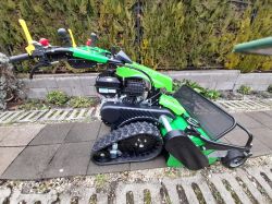  MGM Lampacrescia MGM TTR 886 HD ipari kivitelű lánctalpas rézsűnyíró gazvágó-mulcsozó gép, 13,5 LE-s Briggs&Stratton XR 2100 kivitelű motorral meredek lejtők nyírására