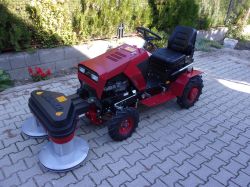  DAKR Panter FD-5 minitraktor dobos kaszával, (Cseh gyártmányú), 16 LE-s, szenzációs áron