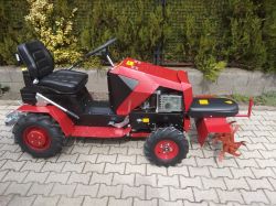  DAKR Panter FD-5 minitraktor talajmaróval, (Cseh gyártmányú), 16 LE-s, szenzációs áron