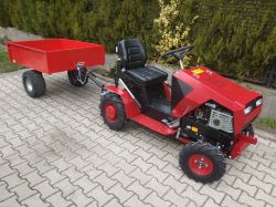  DAKR Panter FD-5 minitraktor, (Cseh gyártmányú), 16 LE-s, utánfutóval szenzációs áron