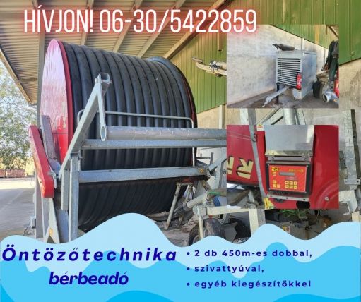 Eladó használt  Öntözőrendszer bérbeadása