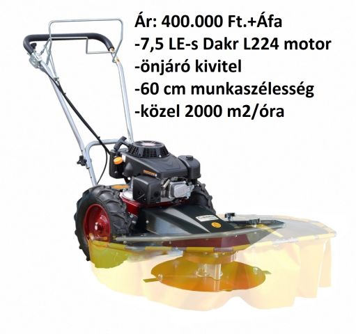 DAKR 7,5 LE-S TRITON L224 MAGASGAZVÁGÓ-KASZÁLÓ GÉP (CSEH GYÁRTMÁNY)