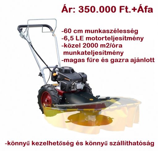 DAKR 6,5 LE-S TEKTON L196 MAGASGAZVÁGÓ-KASZÁLÓ GÉP (CSEH GYÁRTMÁNY), 350.000 Ft.+Áfa