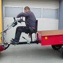 DAKR Panter 344 ECO (13 LE-s) cseh gyártmányú egytengelyes traktor utánfutóval 2. kép