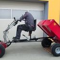 DAKR Panter 344 ECO (13 LE-s) cseh gyártmányú egytengelyes traktor utánfutóval 3. kép