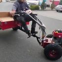 DAKR Panter 344 ECO (13 LE-s) cseh gyártmányú egytengelyes traktor utánfutóval 5. kép