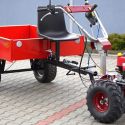 DAKR Panter 344 ECO (13 LE-s) cseh gyártmányú egytengelyes traktor utánfutóval 5. kép