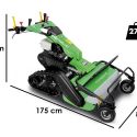 MGM Lampacrescia MGM TTR 886 HD ipari kivitelű lánctalpas rézsűnyíró gazvágó-mulcsozó gép, 13,5 LE-s Briggs&Stratton XR 2100 kivitelű motorral meredek lejtők nyírására 28. kép